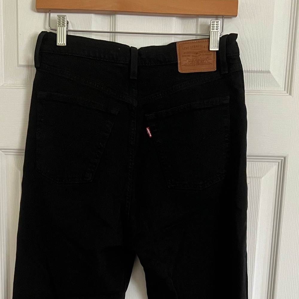 levi’s ribcage straight ankle - black - w28